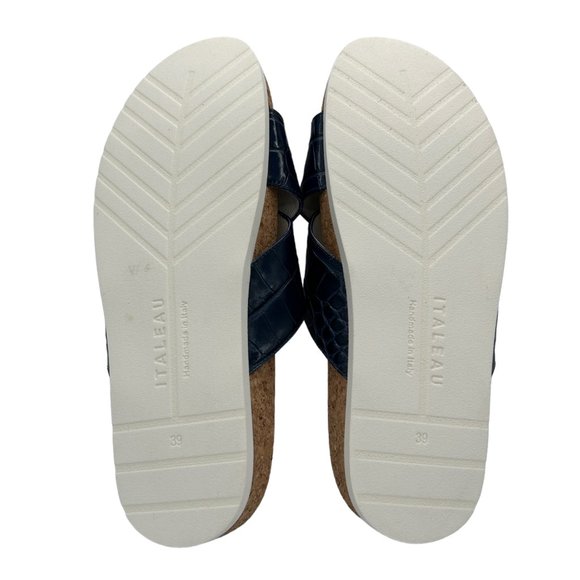 Italeau Morena Croc Embossed Waterproof Slide Sandal (8.5) - Picture 14 of 16